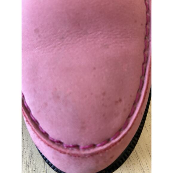 Sies Marjan Pink Suede Penny Loafer Mule Flats Slip On Designer Luxury Women 9 - Picture 7 of 16